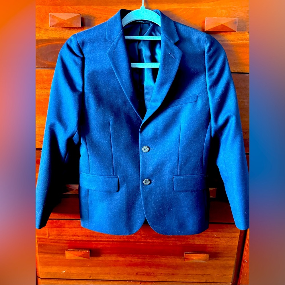 Boys navy blue wool suit jacket/sport coat/blazer in perfect condition